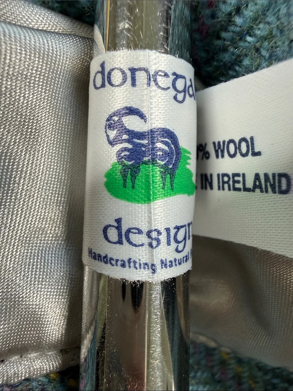 Donegal Design wool turquoise plaid bucket hat made in Ireland